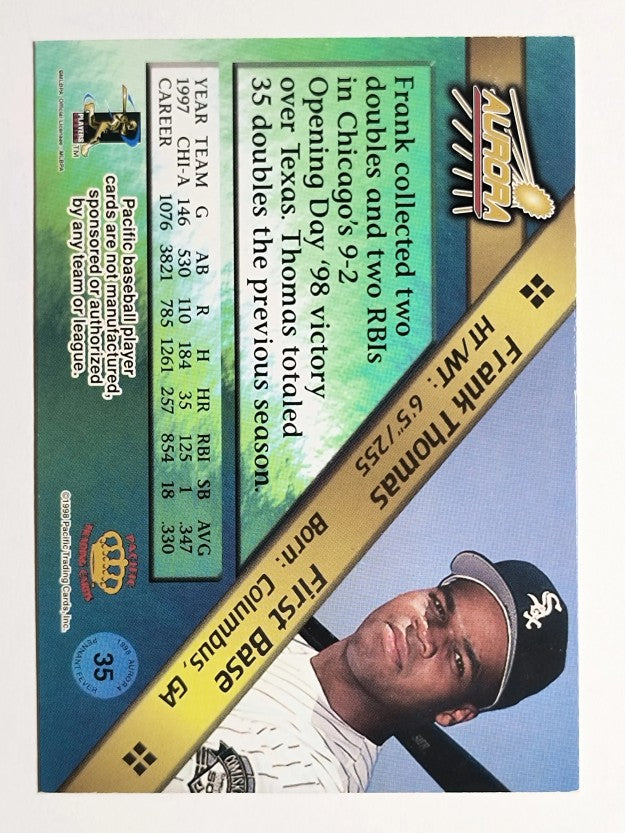 1998 Aurora Pennant Fever #35 Frank Thomas