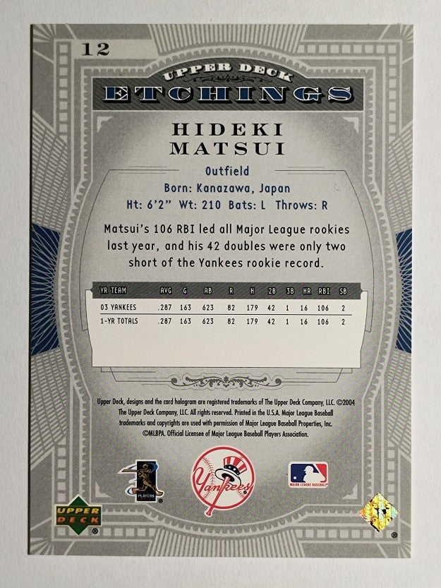 2004 Upper Deck Etchings #12 Hideki Matsui