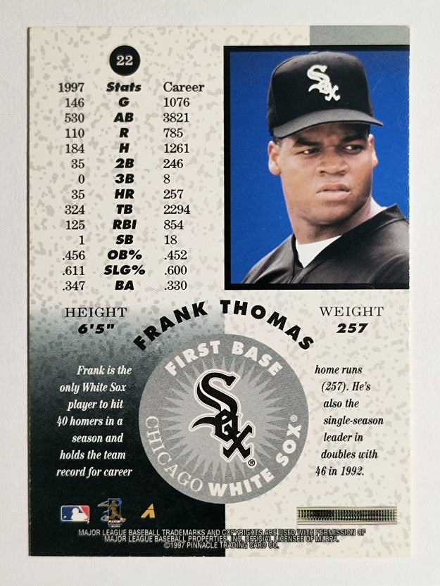 1998 Pinnacle Mint Bronze #22 Frank Thomas