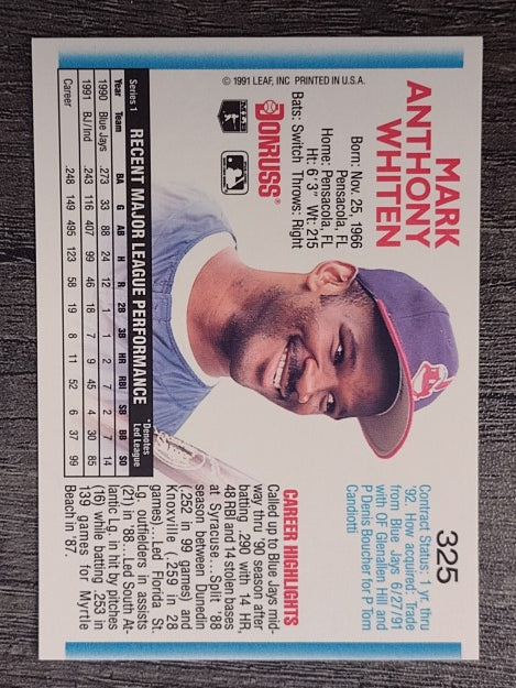 1992 Donruss #325 Mark Whiten
