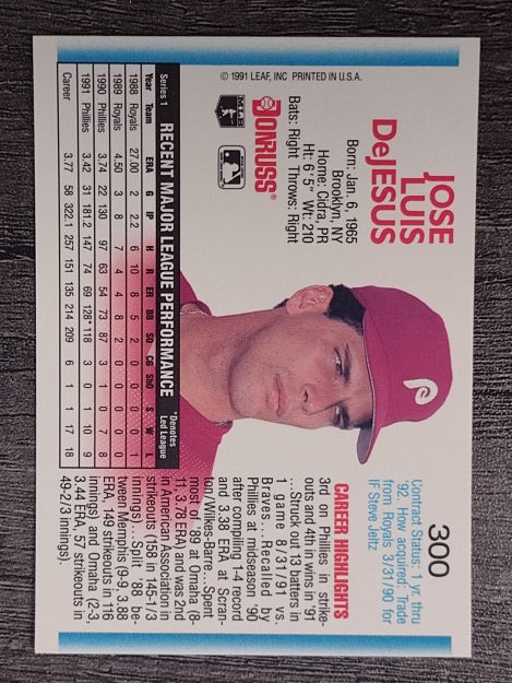 1992 Donruss #300 Jose DeJesus