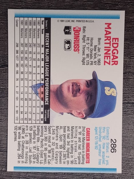 1992 Donruss #286 Edgar Martinez