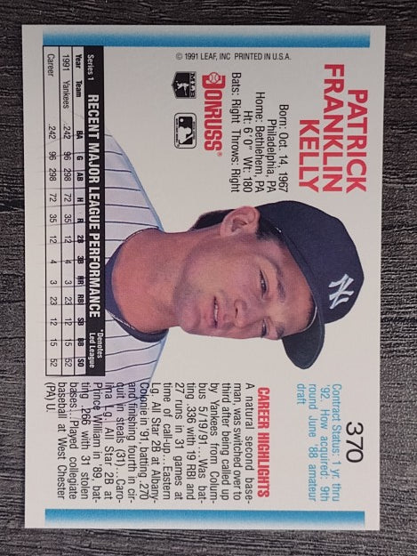 1992 Donruss #370 Pat Kelly