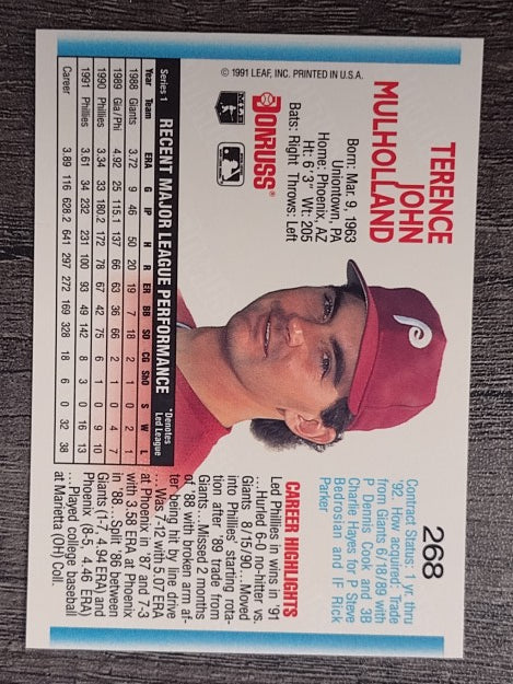 1992 Donruss #268 Terry Mulholland