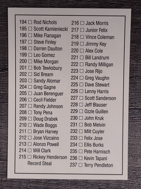 1992 Donruss #240 Checklist 158-237