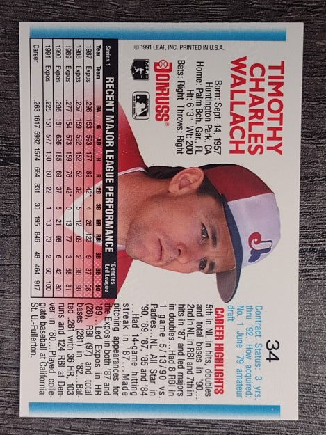 1992 Donruss #34 Tim Wallach