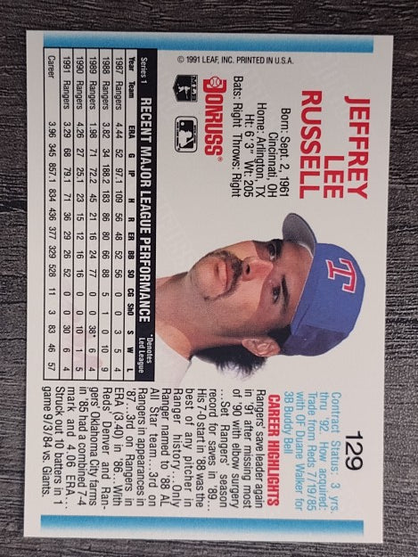 1992 Donruss #129 Jeff Russell
