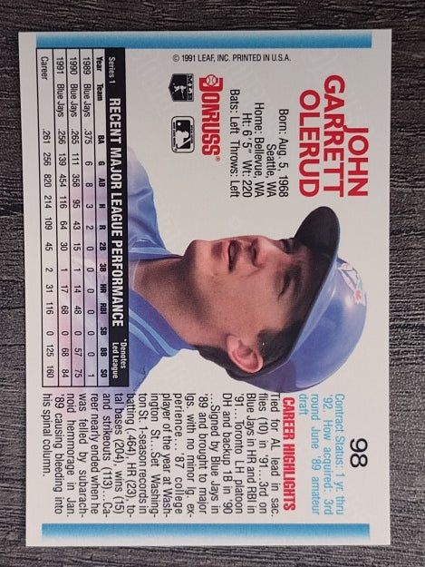 1992 Donruss #98 John Olerud