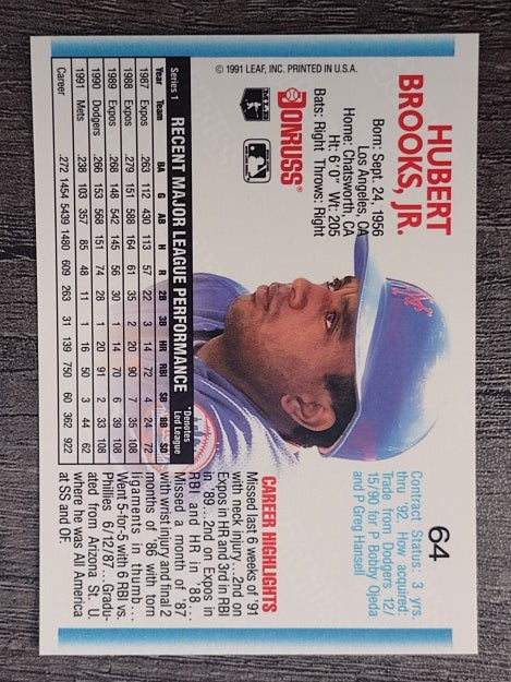1992 Donruss #64 Hubie Brooks