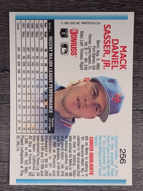 1992 Donruss #256 Mackey Sasser
