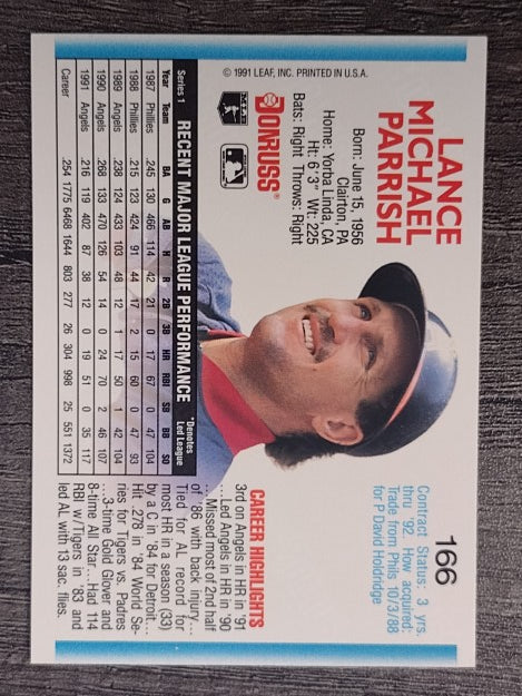 1992 Donruss #166 Lance Parrish