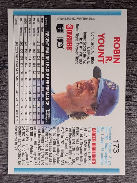 1992 Donruss #173 Robin Yount
