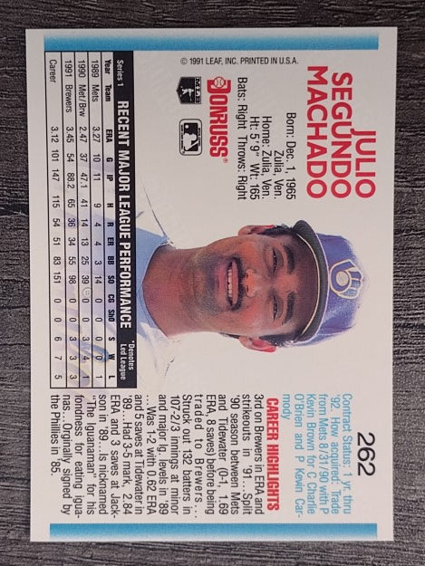 1992 Donruss #262 Julio Machado