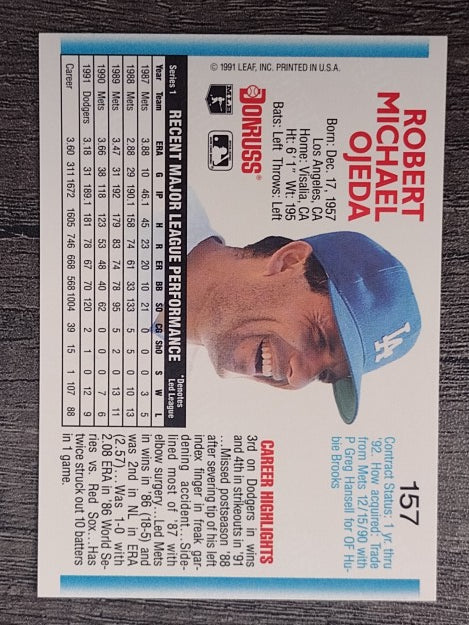 1992 Donruss #157 Bob Ojeda