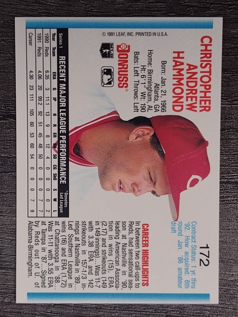 1992 Donruss #172 Chris Hammond