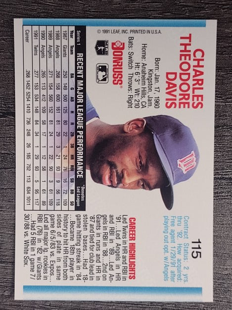 1992 Donruss #115 Chili Davis