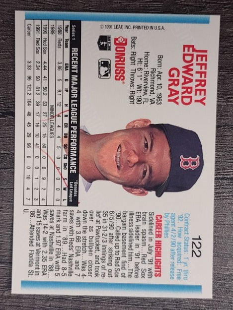 1992 Donruss #122 Jeff Gray