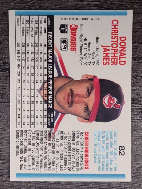 1992 Donruss #82 Chris James