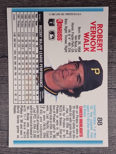 1992 Donruss #88 Bob Walk