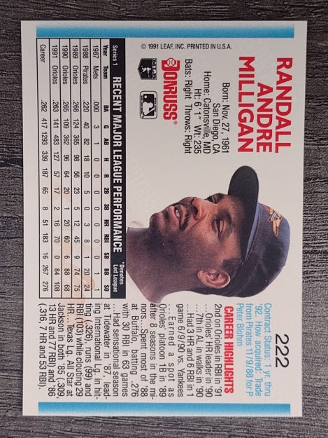 1992 Donruss #222 Randy Milligan