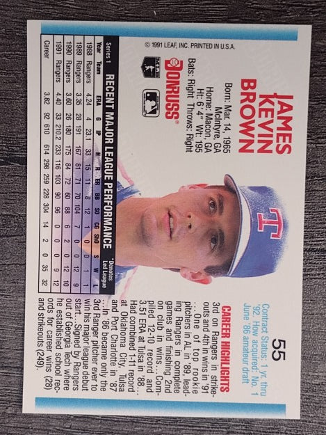 1992 Donruss #55 Kevin Brown