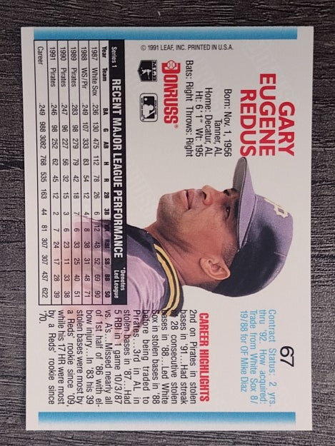 1992 Donruss #67 Gary Redus