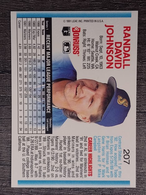 1992 Donruss #207 Randy Johnson