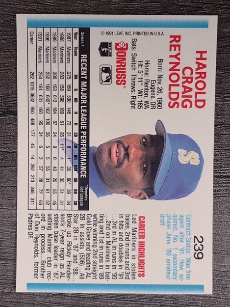 1992 Donruss #239 Harold Reynolds