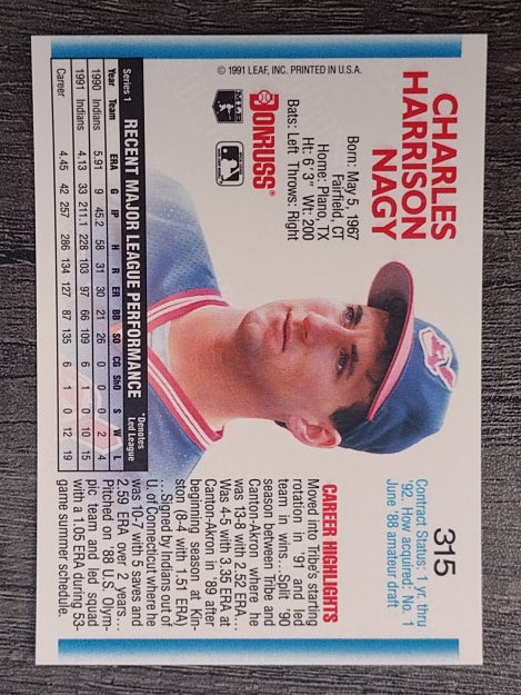 1992 Donruss #315 Charles Nagy
