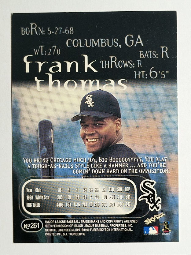 1999 SkyBox Thunder #261 Frank Thomas