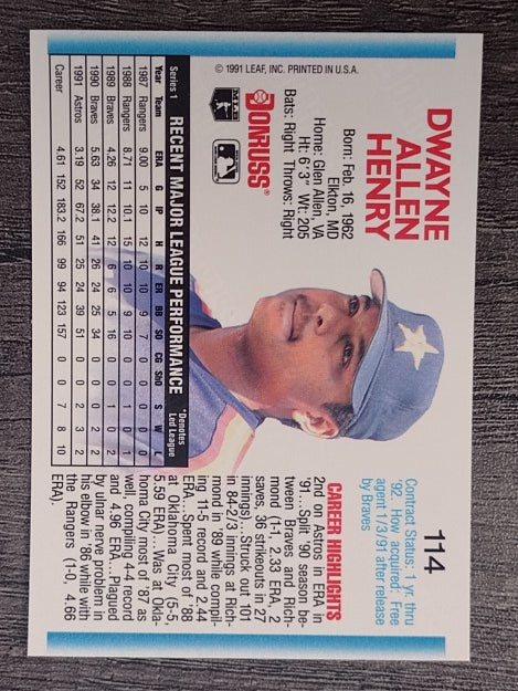 1992 Donruss #114 Dwayne Henry