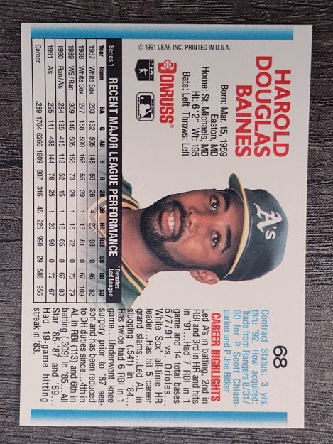 1992 Donruss #68 Harold Baines