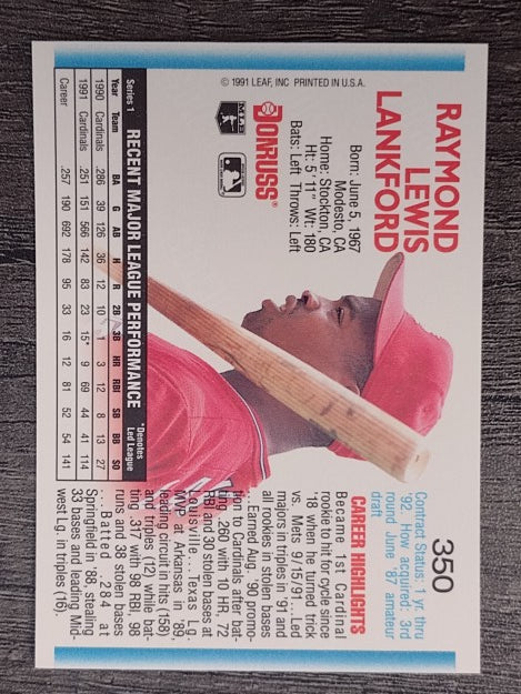 1992 Donruss #350 Ray Lankford