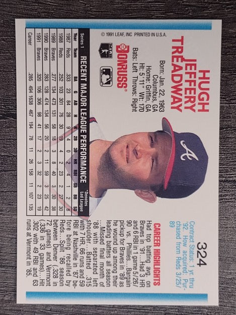 1992 Donruss #324 Jeff Treadway