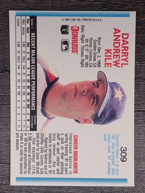1992 Donruss #309 Darryl Kile