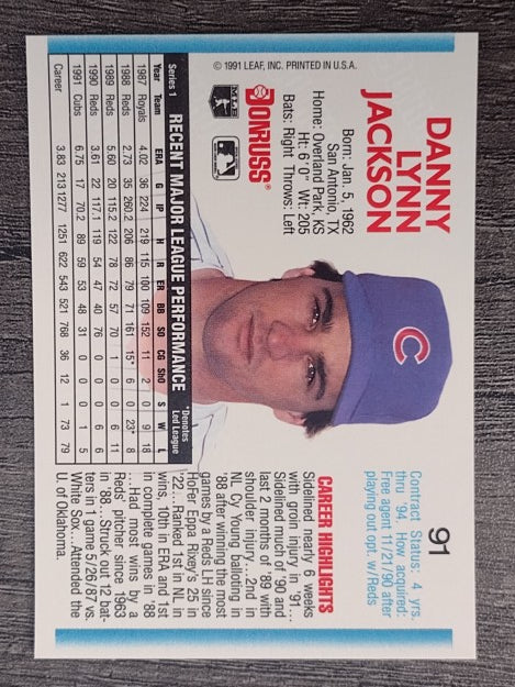 1992 Donruss #91 Danny Jackson