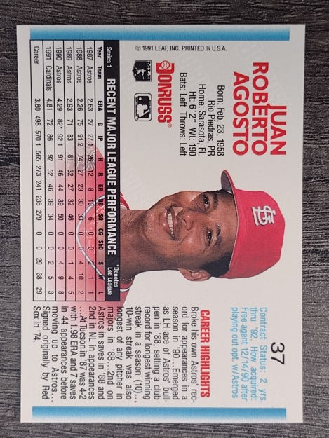 1992 Donruss #37 Juan Agosto
