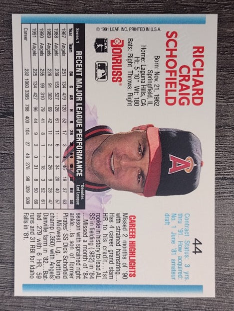 1992 Donruss #44 Dick Schofield