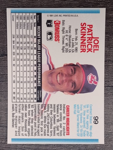 1992 Donruss #99 Joel Skinner