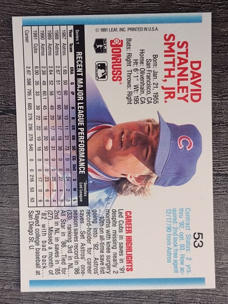 1992 Donruss #53 Dave Smith