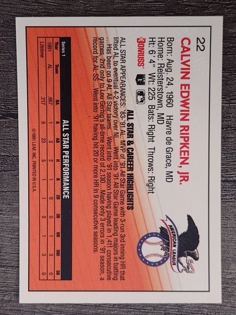 1992 Donruss #22 Cal Ripken AS