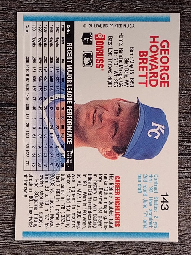 1992 Donruss #143 George Brett