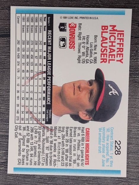 1992 Donruss #228 Jeff Blauser
