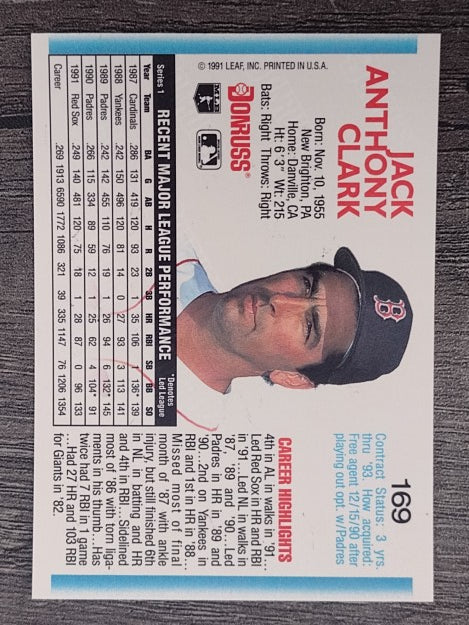1992 Donruss #169 Jack Clark