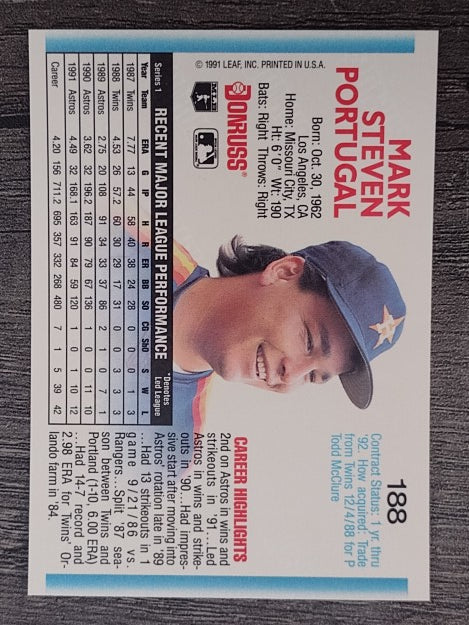 1992 Donruss #188 Mark Portugal
