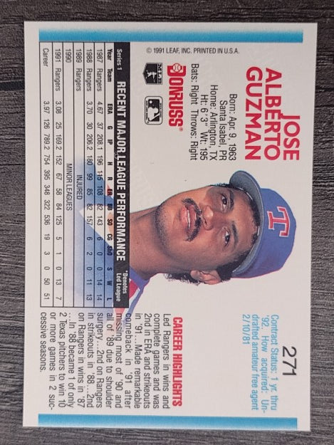 1992 Donruss #271 Jose Guzman