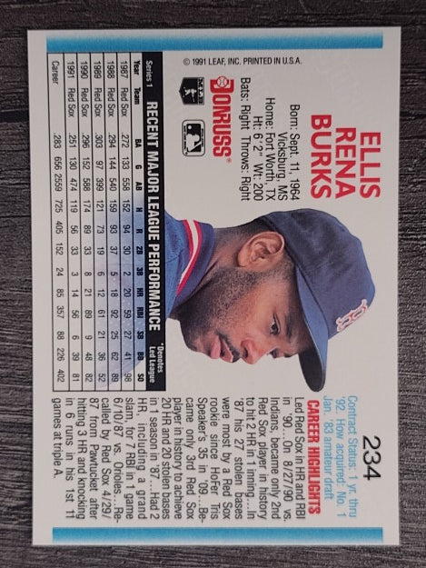 1992 Donruss #234 Ellis Burks