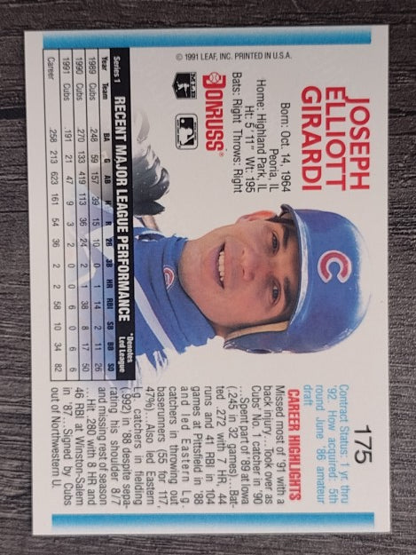 1992 Donruss #175 Joe Girardi