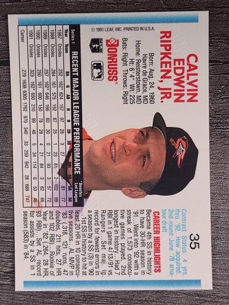 1992 Donruss #35 Cal Ripken