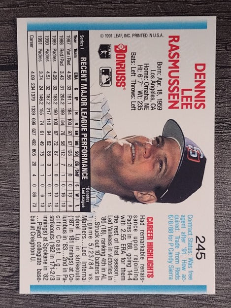 1992 Donruss #245 Dennis Rasmussen